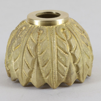 Cast Brass Leaf Cup with 9/16in slip bottom hole - Unfinished Brass