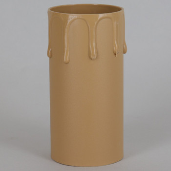 42mm OD X 85mm Height Antique Old Ivory Drip Candle Cover Sleeve for use with SO7175 series E26 and E27 Lamp Holder Sockets.