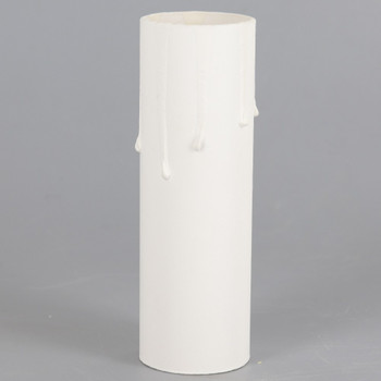 4in. Paper E-26 Base Candle Socket Cover - Edison - White Drip