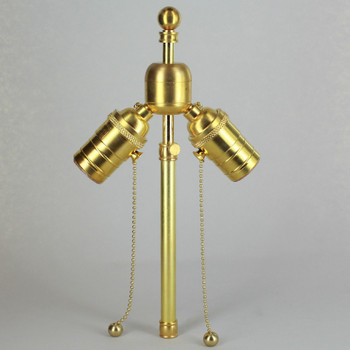 Unfinished Brass Adjustable Stem Cluster with 3/4in. Ball Finial