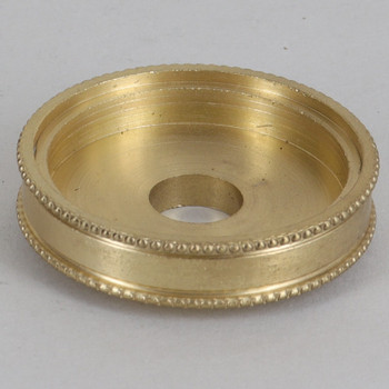 1-3/8in Diameter Turned Brass Beaded Brass Checkring