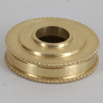 1in Diameter Turned Brass Beaded Brass Checkring