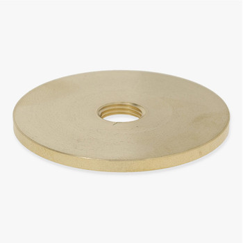 1--3/4in. Threaded Straight Edge Turned Brass Check Ring. 1/8ips.Threaded Center Hole.