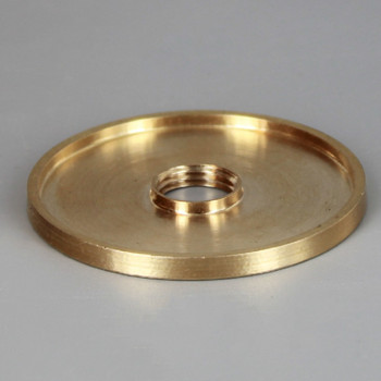 2in. X 1/8ips Threaded Straight Edge Turned Brass Check Ring