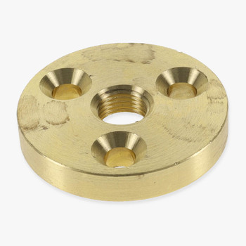 1/8ips Threaded 1-1/2in Diameter Turned Solid Brass Flange with (3) 7/32in Countersink Mounting Holes. Heavy Duty Brass Flange measures 1/4in Thick.