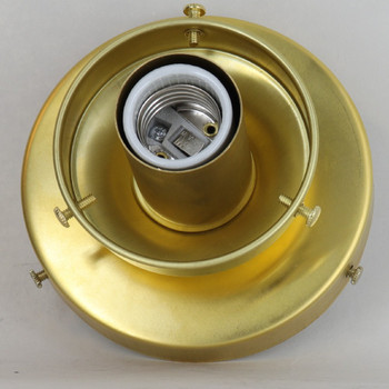 3-1/4 Fitter Flush Mount Fixture - Unfinished Brass