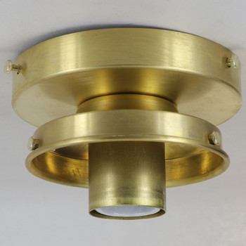 4in Fitter Flush Mount Fixture Brass