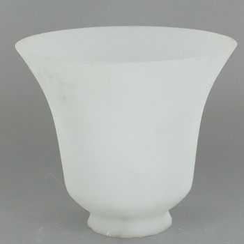 Frosted Sandblasted White Hand Blown Bell Shade with 2-1/4in. Neck