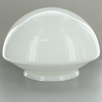 10in Diameter Opal White Mushroom Glass Shade with 6in Lip Necked Fitter