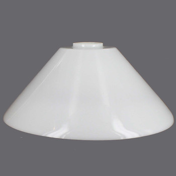 Opal White Torchiere Glass Shade with 1-5/8in. Hole