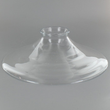 8in. Clear Flat Cone Shade with 2-1/4in. Neck