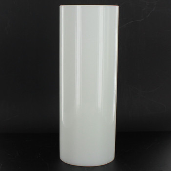 8in Tall X 3in Diameter White Glass Cylinder