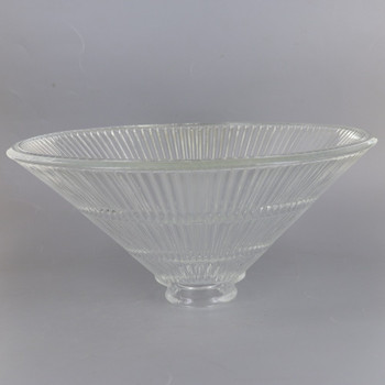 Clear Halophane Cone Shade with 2-1/4in. Neck