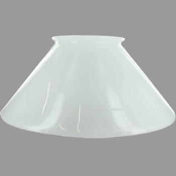 14in. French Cased White Cone Shade with 6in. Neck