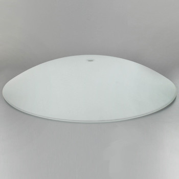 13-3/4in Diameter Sandblasted/White Painted Dish with 1/2in. Hole