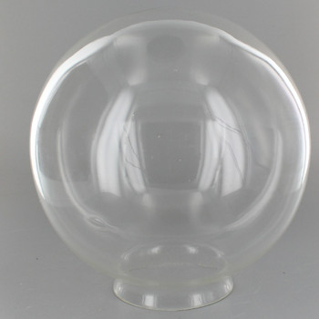 7in. Hand Blown Glass Ball with 3-1/4in. Neck - Clear