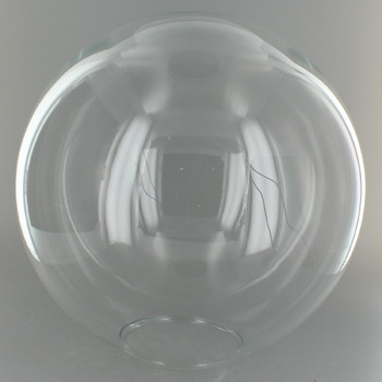 10in. Hand Blown Clear Glass Ball with 4in. Neck - USA