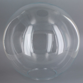 12in Hand Blown Neckless Glass Ball with 5-1/4in. Neckless Opening - Clear - Import