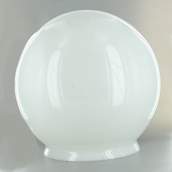 12in. Hand Blown Opal Gloss Glass Ball with 8in. Neck - USA