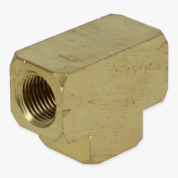 1/8ips Threaded - Rounded Brass Union Tee Armback - Unfinished Brass