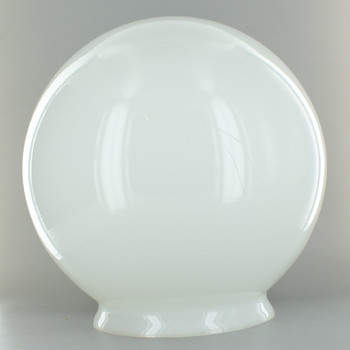 12in. Hand Blown Opal Gloss Glass Ball with 6in. Neck - USA