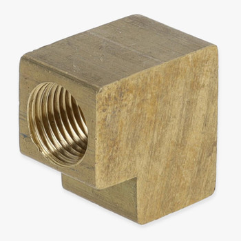 1/8ips Threaded - Geometric Style 90 Degree Armback - Unfinished Brass