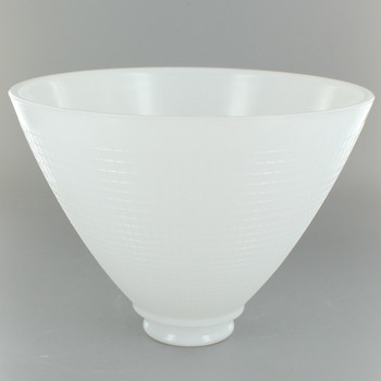 8in. Top IES Glass Shade with Waffle Pattern and 2-1/4in. Neck