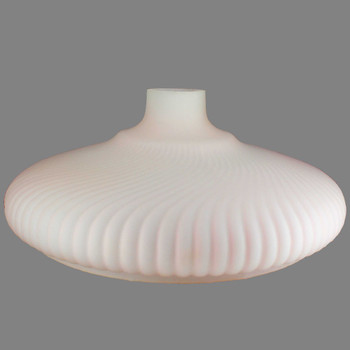 16in. Pink Frosted Ribbed Swirl Torchiere Shade with 2-3/4in. Neck
