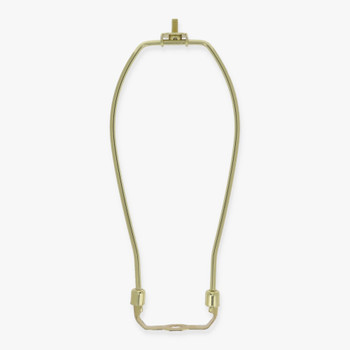 11-1/2in. Brass Plated Heavy Duty Lamp Shade Harp with Saddle