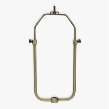 Antique Brass Finish Adjustable Lamp Shade Harp - 8 to 13in Includes 1/8ips Slip Harp Bottom Saddle. Antique Brass Finish Adjustable Lamp Shade Harp - 8 to 13in Includes 1/8ips Slip Harp Bottom Saddle.