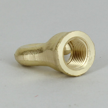 1/8ips. Female Threaded -  Baby Hook with Wire Way - Unfinished Brass