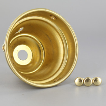2-1/4in. Unfinished Brass Deep Holder with Switch Slot and Screws