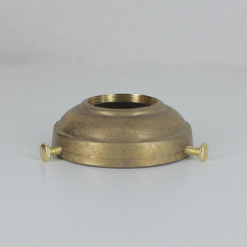 2-1/4in. Unfinished Cast Brass Holder with Uno Tapped Hole and Screws