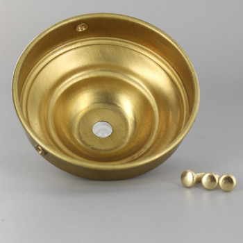 3-1/4in. Unfinished Brass Rounded Top Shade Holder