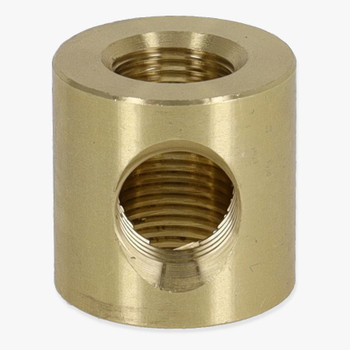 1/8ips Threaded - 3/4in x 3/4in Tee Fitting Straight Armback - Unfinished Brass