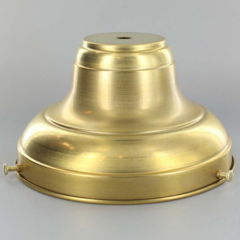 6in. Unfinished Brass Deep Shade Holder with 1/8ips. Slip Through Center Hole