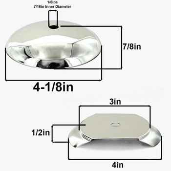 3in Steel Neckless Ball Holder Set with Cover and Insert - Poilshed Nickel Finish for Glass Balls with 3in. Opening.