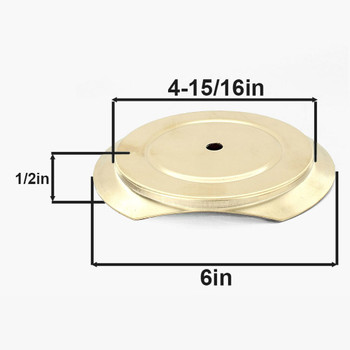 5-1/4in Steel Neckless Ball Holder Insert - Unfinished Brass 5-1/4in Steel Neckless Ball Holder Insert - Unfinished Brass