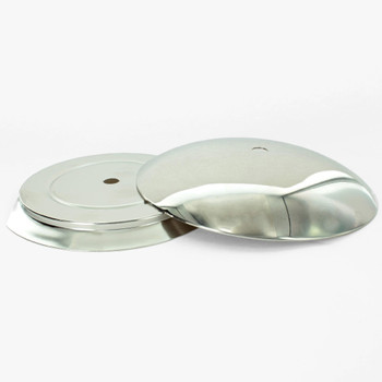 5-1/4in Steel Neckless Ball Holder Set with Cover and Insert - Polished Nickel Finish 5-1/4in Steel Neckless Ball Holder Set with Cover and Insert - Polished Nickel Finish