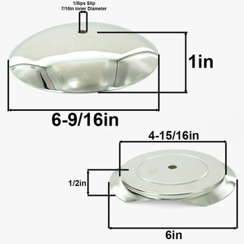 5-1/4in Steel Neckless Ball Holder Set with Cover and Insert - Polished Nickel Finish 5-1/4in Steel Neckless Ball Holder Set with Cover and Insert - Polished Nickel Finish