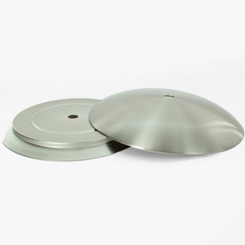 5-1/4in Steel Neckless Ball Holder Set with Cover and Insert - Satin / Brushed Nickel Finish 5-1/4in Steel Neckless Ball Holder Set with Cover and Insert - Satin / Brushed Nickel Finish