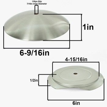 5-1/4in Steel Neckless Ball Holder Set with Cover and Insert - Satin / Brushed Nickel Finish 5-1/4in Steel Neckless Ball Holder Set with Cover and Insert - Satin / Brushed Nickel Finish