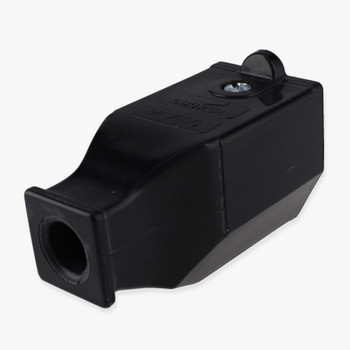 Black - 3 Wire Grounded Thermoplastic Outlet with Screw Terminal Connection Black - 3 Wire Grounded Thermoplastic Outlet with Screw Terminal Connection