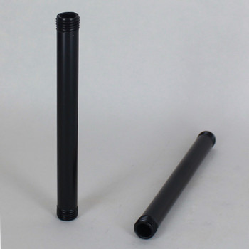 18in. Long 1/4ips (1/2in O.D) Black Powder Coated Finish Round Hollow Pipe