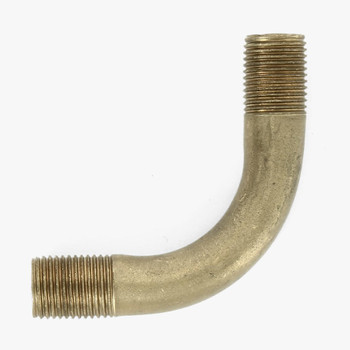 1/8ips Male Threaded 1-1/2in Long 90 Degree Bent Arm - Unfinished Brass