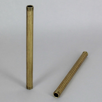7in Long X 1/8ips (3/8in OD) Male Threaded Brass Reeded Pipe