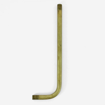 1/8ips Male Thread 7-1/4in Long 90 Degree Bent Arm - Unfinished Brass
