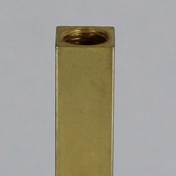 14in. Unfinished Brass Square Pipe with 1/8ips. Female Thread