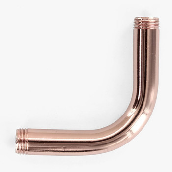 1/8ips Male Threaded 2in Long 90 Degree Bent Arm -  Polished Copper Plated