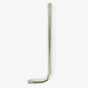 1/8ips Male Thread 7-1/4in Long 90 Degree Bent Arm - Polished Nickel